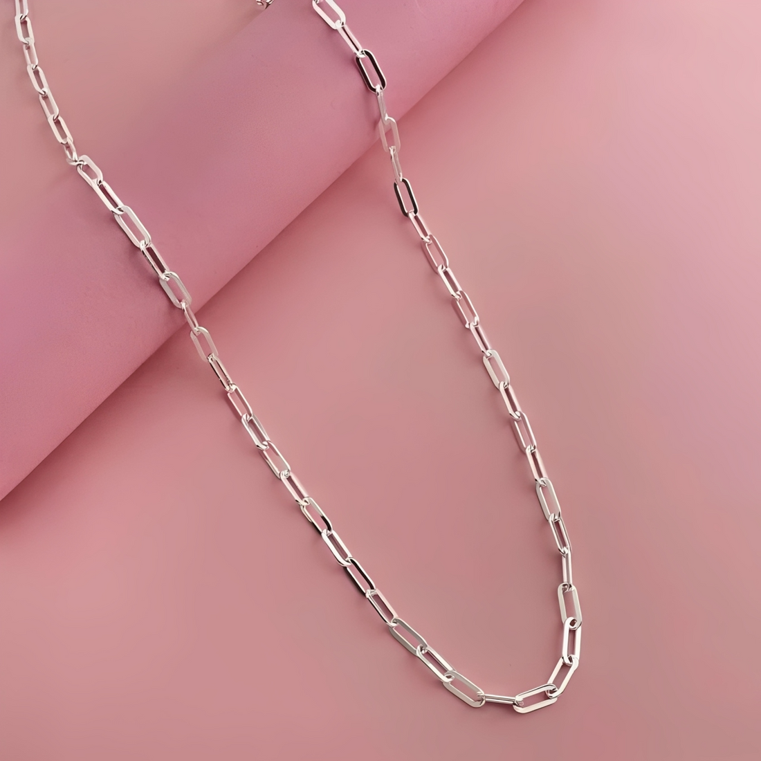 925 Sterling Silver Paperclip Chain Necklace