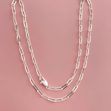 925 Sterling Silver Paperclip Chain Necklace