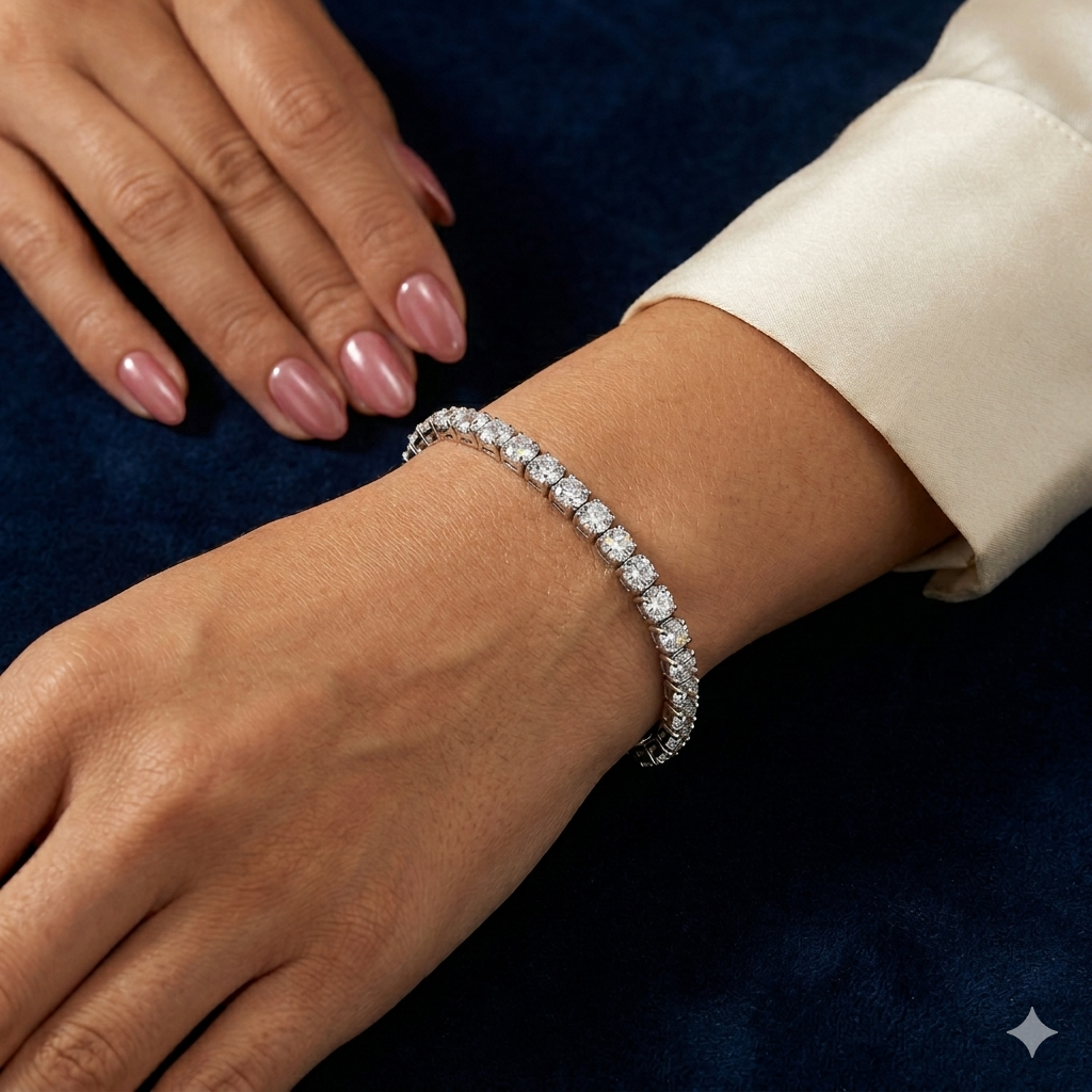 Tennis Bracelet in 925 Sterling Silver