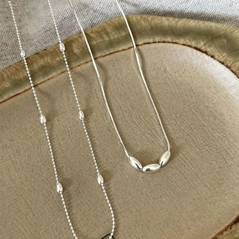 Elegant 925 Sterling Silver Layered Necklace